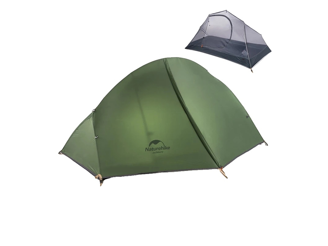 Tienda de campaña ultraligera de nailon impermeable, capacidad para 1 persona, 1p 20d verde OEM
