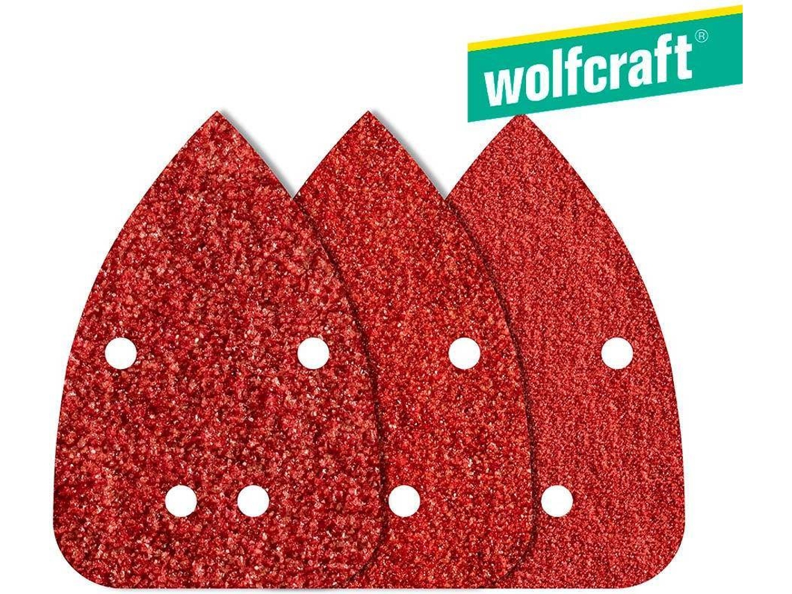 Paquete 10 Arenas Adhesivas Corindon Grao WOLFCRAFT 80,120,240 Taladrado 96X136Mm 1756000