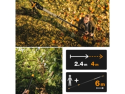FISKARS 1023624 Pértiga universal telescópica UPX86 Alcance hasta 6,20 m. Ø 32 mm
