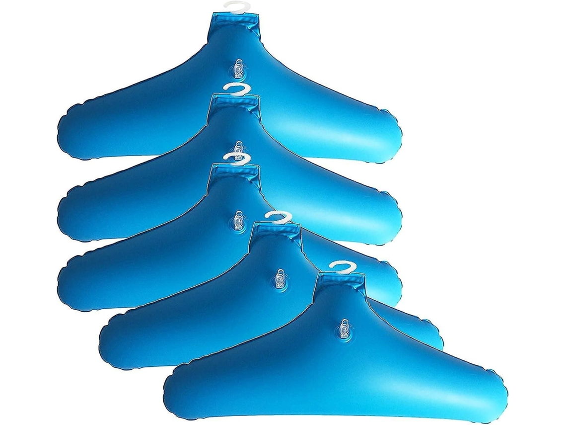 Paquete De 5 Perchas Inflables Antideslizantes De Pvc - Azul