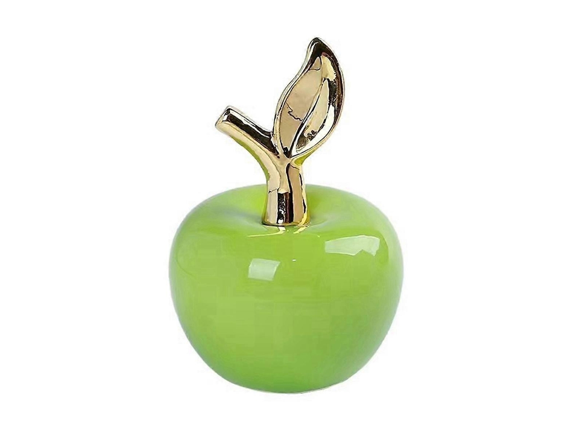 Adornos de manzana de cerámica hechos a mano para sala de estar, estantería, armario, TV y mesa.