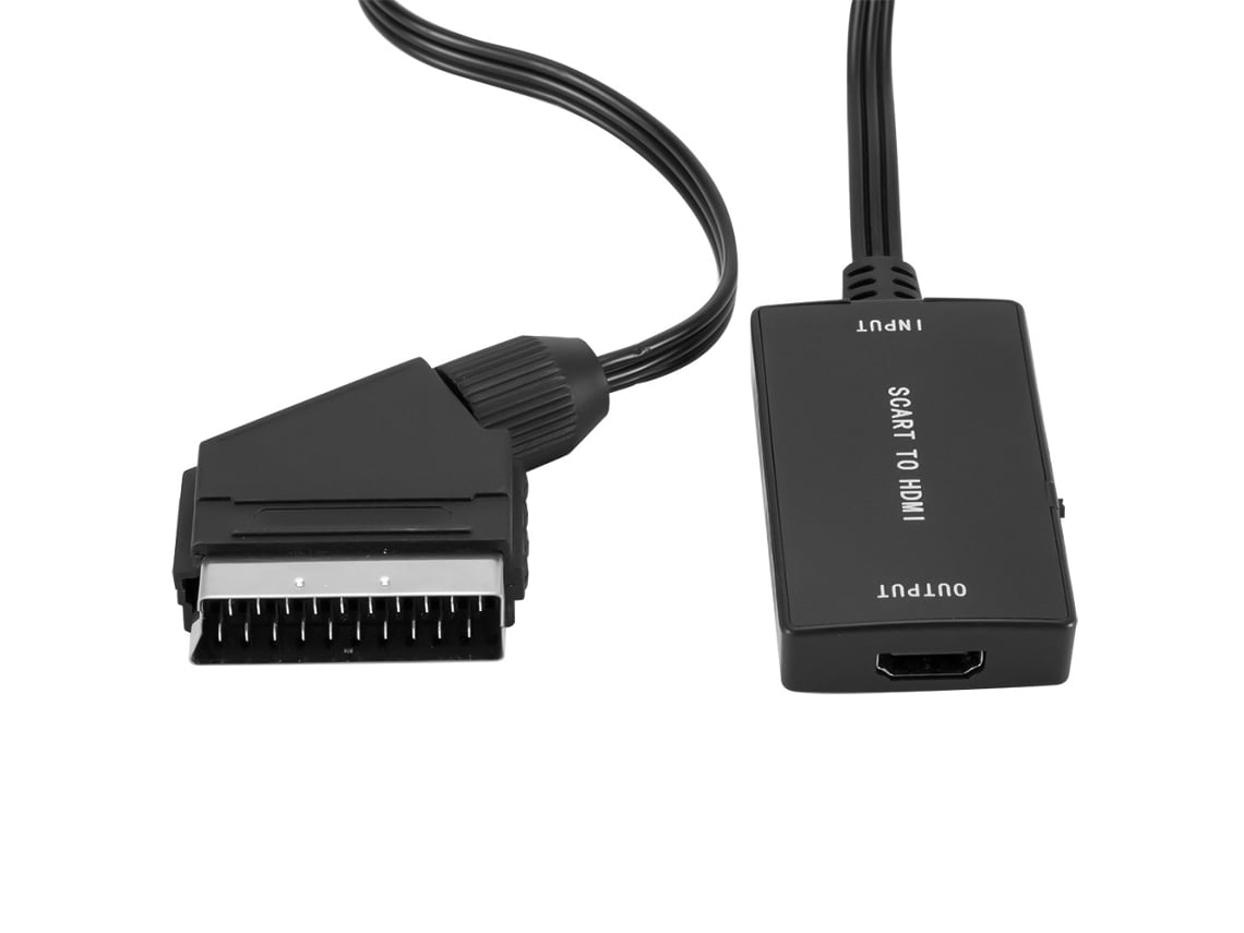Adaptador convertidor HDMI a SCART 720P / 1080P Conector de cables de  salida para grabadoras de video DVD TV Sky Crt, con cable de alimentación  USB Sunnimix Convertidor de HDMI a euroconector
