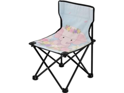 Silla de camping Alipis fabricada en nailon, tela, acero y PE; plegable, ligera y duradera para acampar.