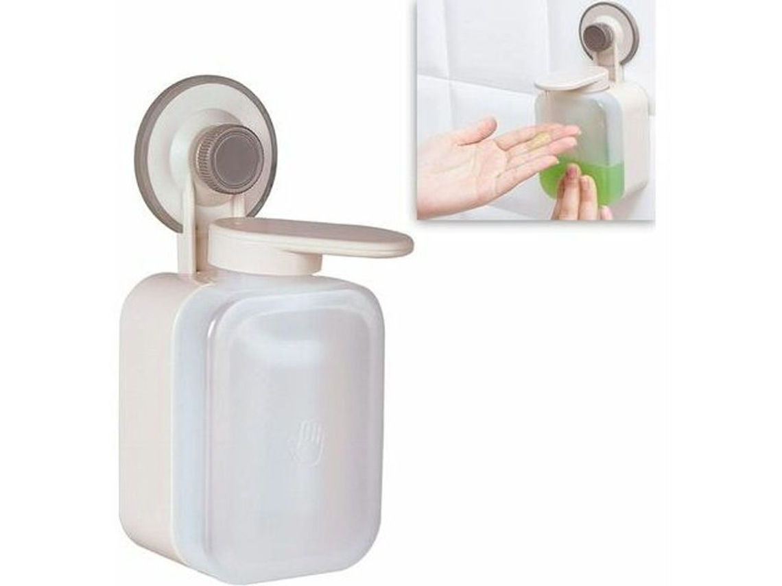Dispensador De Jabón Mural Con Ventosa, Abs+tpr, Duradero, Ideal Para El Hogar, Hotel, Restaurante, Baño Y Lavabo.