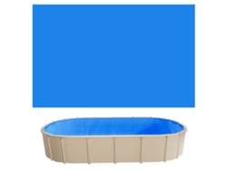 Revestimiento de piscina ovalado VEVOR, 360 x 623 cm, con Unibead y panel de vinilo de 120 cm, azul