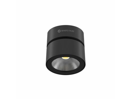 Aplique LED redondo negro orientable Concord Tricolore 14W BENEITO FAURE