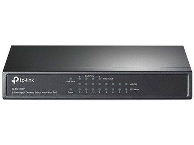 Switch TP-LINK 8-Puertos Gigabit Poe SG1008P — 1000Mbps | 8 Portas