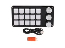 Mini Teclado Personalizable Con 15 Teclas, 3 Botones Programables E Interruptores Azules Intercambiables En Caliente Para Juegos.