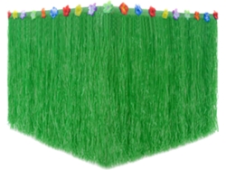 Falda De Mesa De Hierba, Falda Para Fiestas, Decoración Hawaiana Con Temática De Playa Tropical.