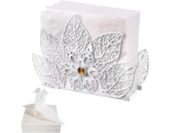 Portavasos De Papel De Metal Para Café, Diseño De Árbol Con Ornamentos Naranja, Estilo Jardín, Color Blanco