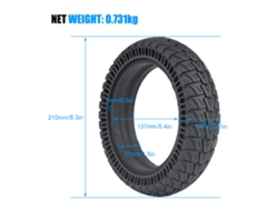 Neumático Sólido Para Patinete Eléctrico 8.5x2.125, Neumático De Goma Tipo Panal Compatible Con Xiaomi M365/pro