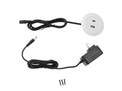 Concentrador De Carga Usb Integrado Con Puertos A Y C Para Escritorio, Sofá Y Mesita De Noche.