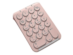 Teclado numérico inalámbrico Bluetooth Zxin con 22 teclas redondas y batería recargable Everley891 (rosa)