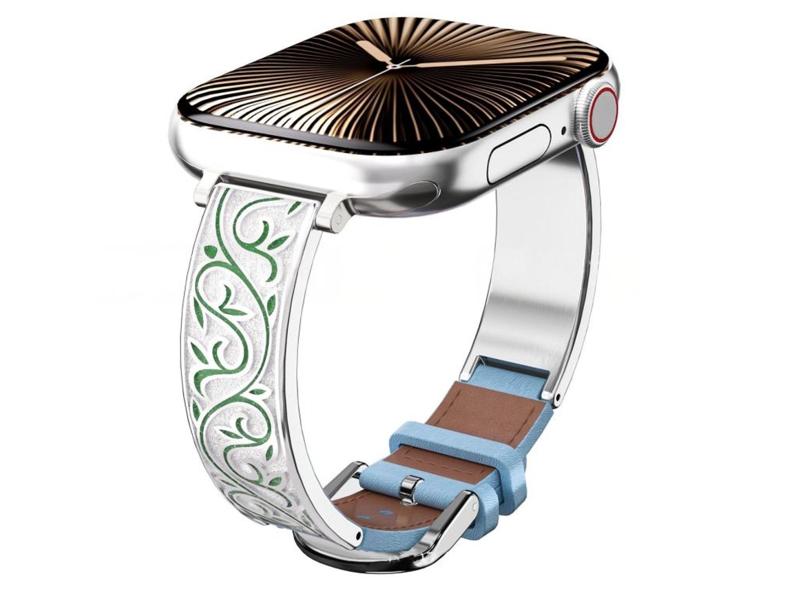 Pulsera de silicona negra con hebilla para Apple Watch de 40/41/42/38 mm XIAOMOYU