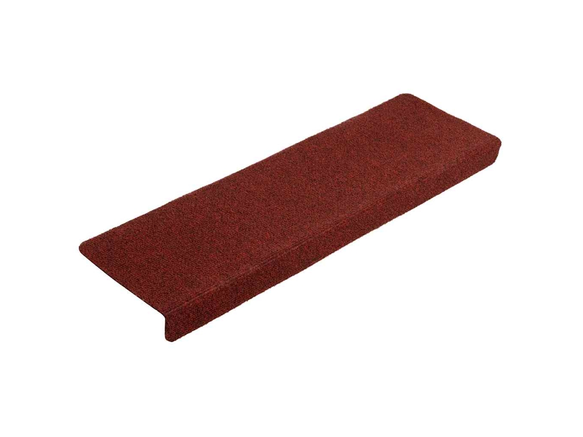 Maison Exclusive - Felpudos Autoadhesivos Para Escaleras, 5 Unidades, 65 X 21 X 4 Cm, Borde Rectangular, Color Rojo Burdeos