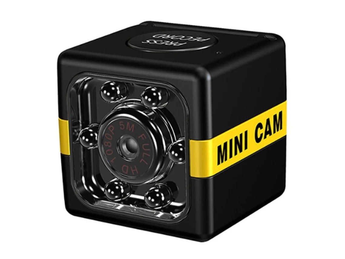 Mini cámara espía, cámara de seguridad Full HD 1080P, pequeña cámara portátil para el hogar con visión nocturna y detección de movimiento, color negro Yizhood