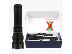 Linterna táctica LED superbrillante con zoom, recargable, ideal para pescar y acampar, con lente de encendido integrada. Aeuzwr