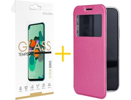 Carcasa + Protector de Pantalla para Samsung Galaxy S22 Plus 5G SKYHE Rosa