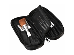 Estuche para pinzas de maquillaje, multifuncional, esencial para viajar, negro, con 12 agujeros*.