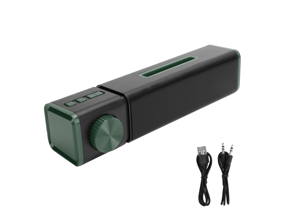 Altavoz Bluetooth portátil (subwoofer estéreo, radio FM)