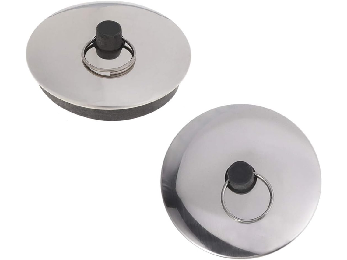 Juego de 2 tapones de drenaje redondos de goma para baño y cocina. Slowmoose