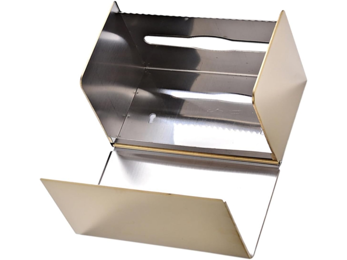 Dispensador De Pañuelos De Acero Inoxidable De 22 Cm, Acabado Dorado, Resistente Al Agua, Doble Salida.
