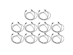 Cable De Prueba De 10 Piezas Con Conector Banana De Pvc Y Latón Para Multímetro, 2 Mm², 30 V Ca-60 V Cc, 10 A, 0,44 Mm², Negro