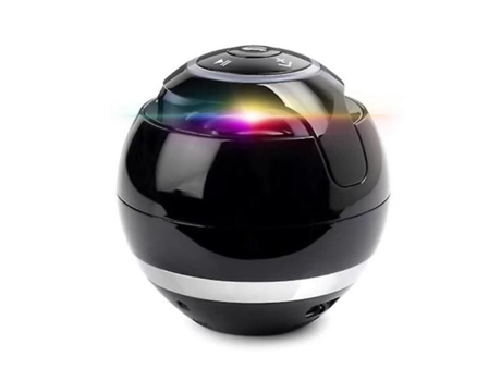 Mini altavoz inalámbrico portátil Bluetooth altavoz subwoofer estéreo recargable con luz LED negro BISBISOUS