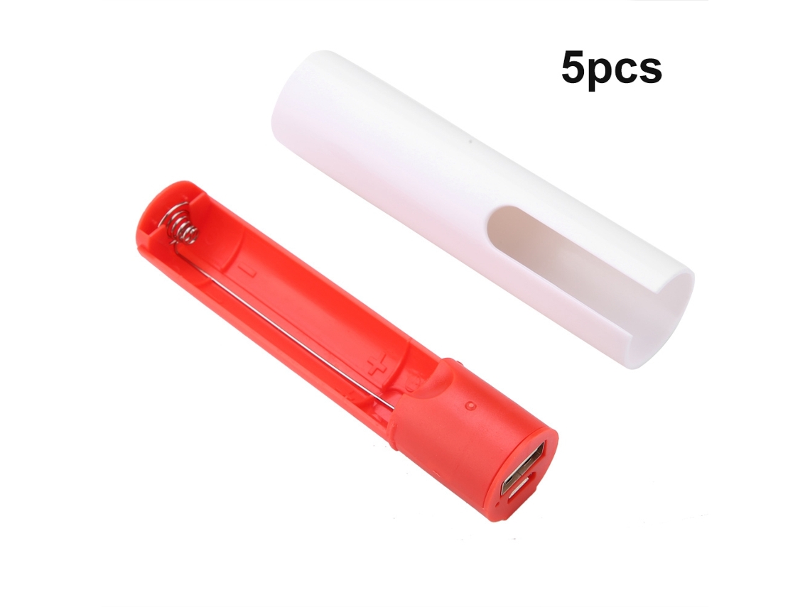 Kit De 5 Piezas De Batería Externa Portátil Diy Con Estuche, Caja Para Batería 18650 Y Cargador Usb
