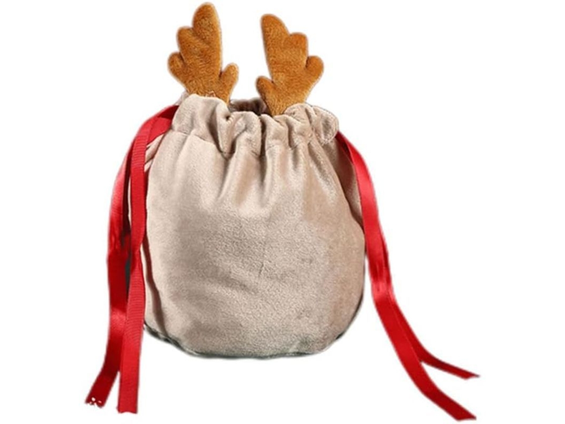 10 Bolsas De Regalo De Terciopelo Con Cuerno Para Fiestas De Navidad Y Halloween, Dulces Y Juguetes.