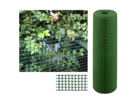 Malla de Plástico Cuadrada para Terrazas Balcones O Vallados 1 X 25 M Cuadros 1X1 Cm Verde SUINGA