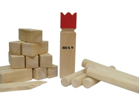 Kubb original con rey rojo
