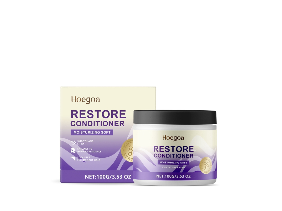 Mascarilla reparadora sin enjuague para cabello rizado