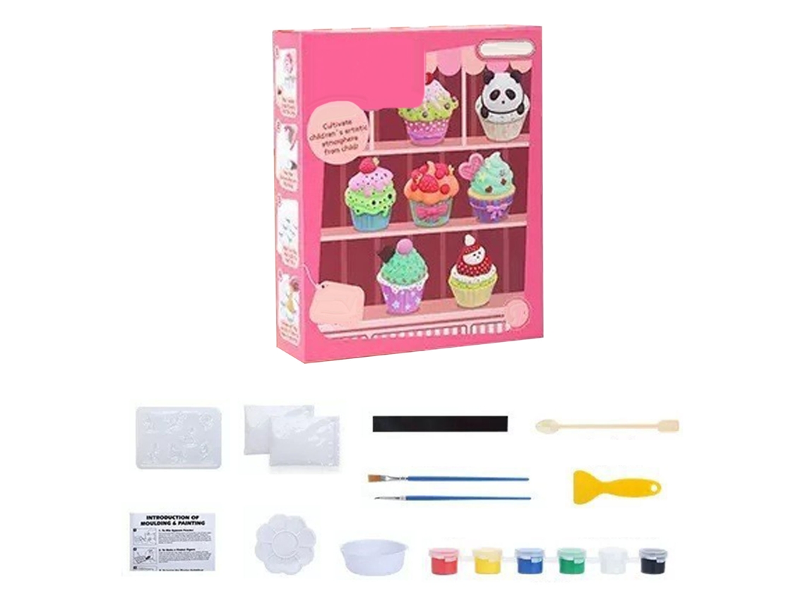 Juguete De Pintura De Yeso Para Niños Manual Diy Escultura Cartoons Moldes Pigmentos Estilo Pastel
