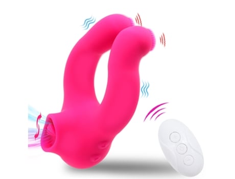 Vibrador para lamer la lengua con control remoto inalámbrico para adultos (rosa) YIZHOOD