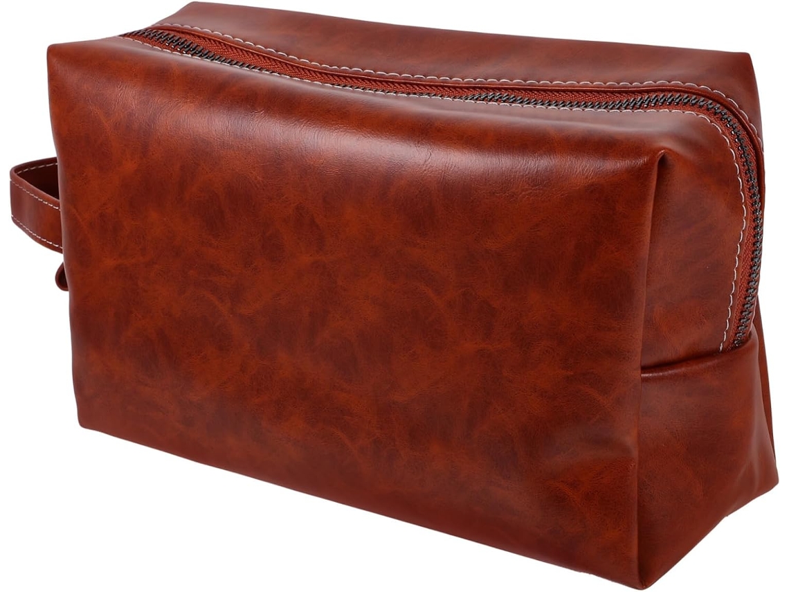 Neceser De Piel Sintética, Neceser De Viaje Portátil, Estilo Vintage, Capacidad Para Hombre.