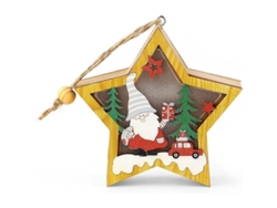 Adorno Navideño De Madera Con Luces Led: Papá Noel, Muñeco De Nieve, Ciervo, Decoración Para El Hogar.