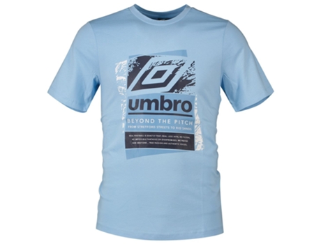 Camiseta de Hombre para Fútbol UMBRO Layered Box Logo Azul (XL)