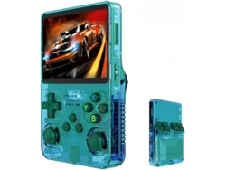 Consola de videojuegos portátil retro R36s, pantalla IPS de 3,5 pulgadas, compatible con 21 simuladores, color verde oscuro