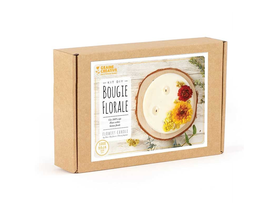 Fabricación de velas florales caja de bricolaje