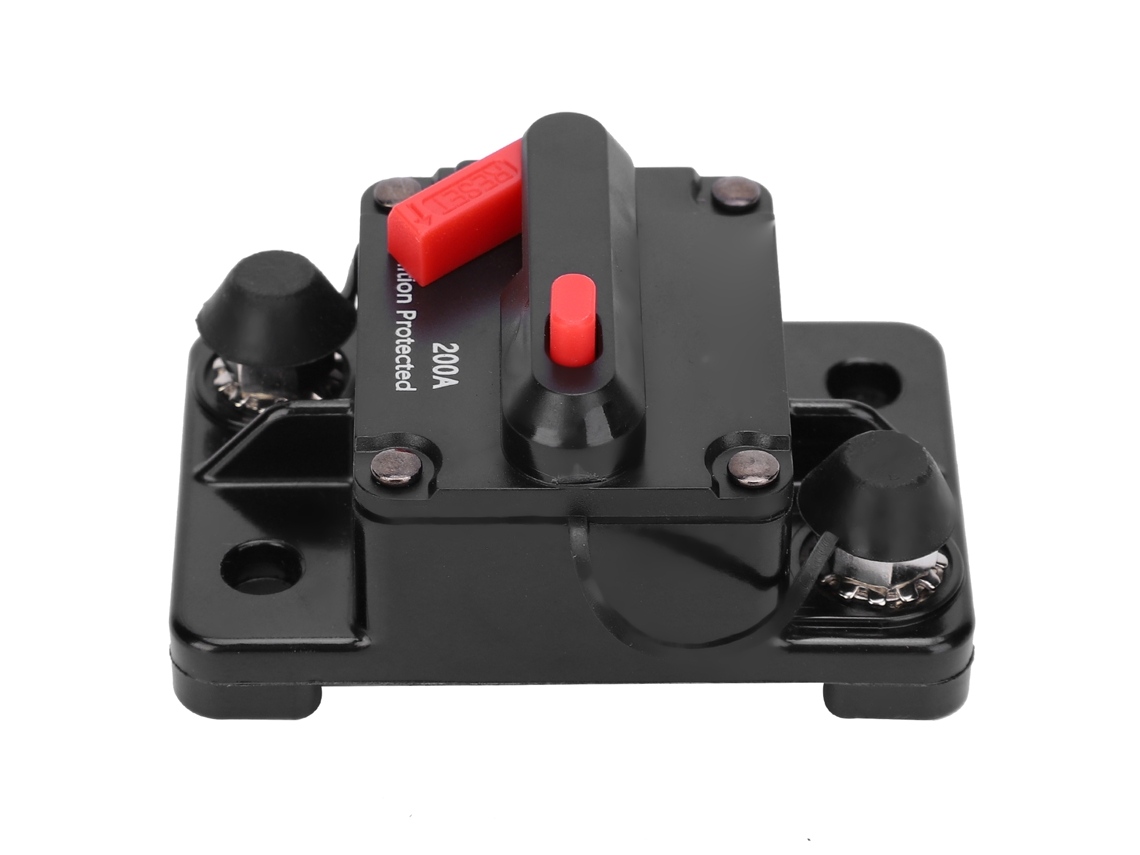 Portafusible De Reset Automático De Cobre Impermeable Interruptor Automático Rojo Dc12‑42v200a