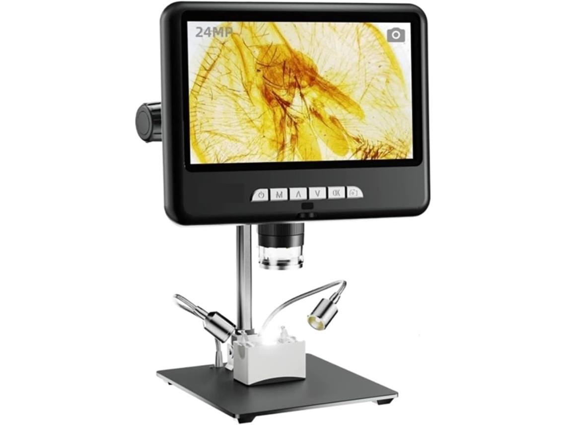 Microscopio Digital 2k 1200x, Microscopio Electrónico Ips Hdmi De 10" 32g Para
