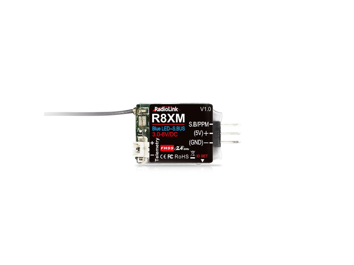 Receptor Mini Radiolink R8xm 2.4ghz 8ch Fhss Sbus/ppm Telemetría 4000m Aviones Coches Barcos Rc