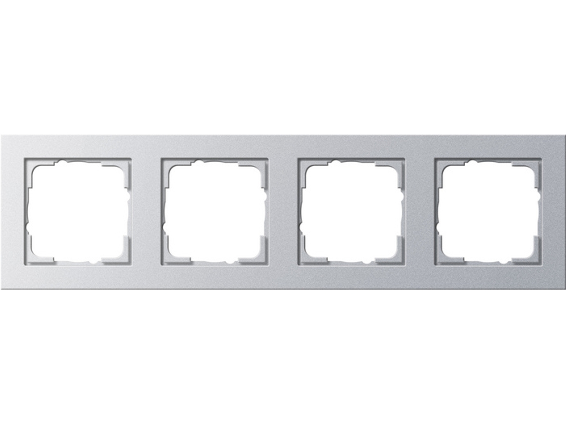 Marco de 4 módulos E2, Standard 55, System 55 aluminio 021425 Gira (021425)
