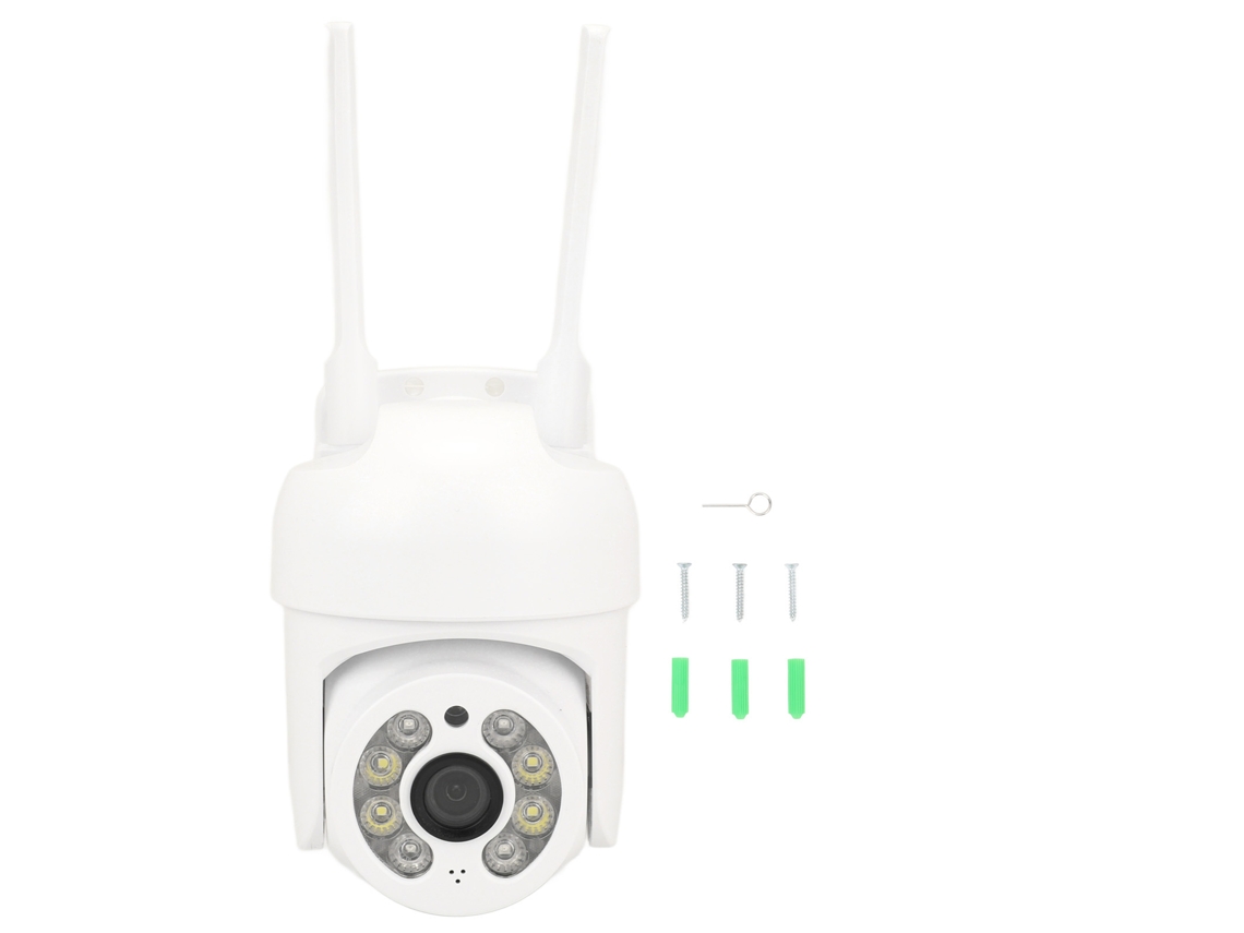 Cámara Wifi Inteligente 1080p Hd Exterior Ip66 Rotativa Plug Eu