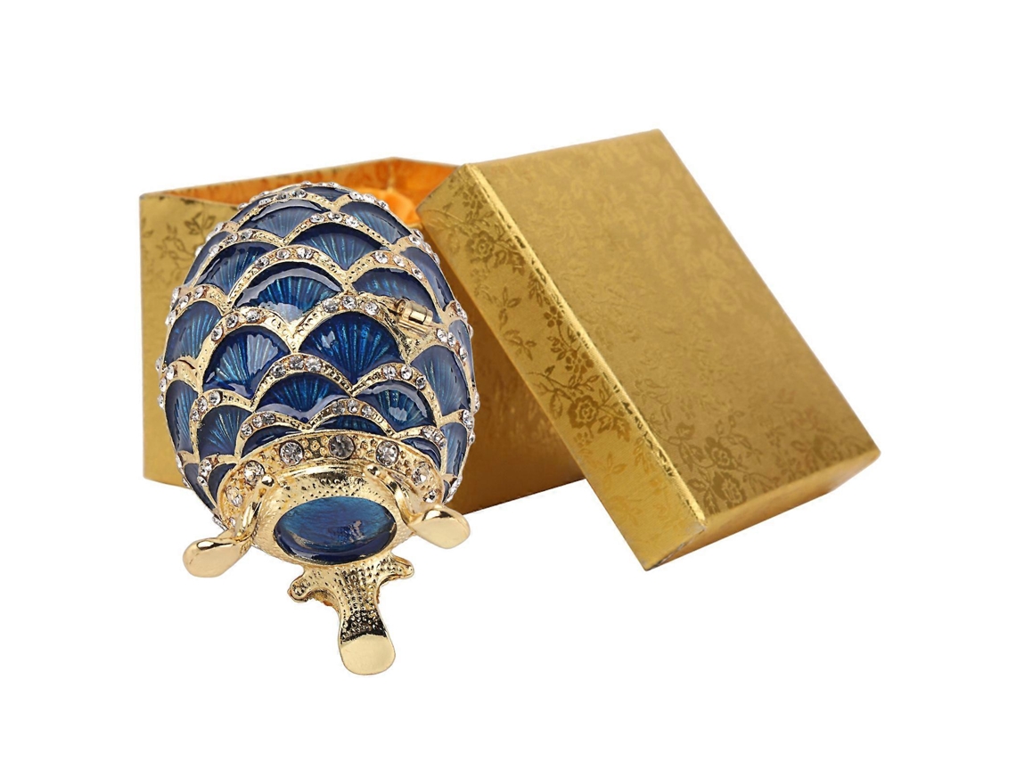 Caja organizadora de huevos de Pascua esmaltada para joyas y otros artículos decorativos para el hogar. Hengjian