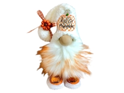Gnomo de peluche, calabaza naranja, decoración para el hogar, festival