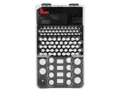 Organizador Portátil De Baterías Con 104 Compartimentos Y Estuche Para Guardar El Comprobador De Baterías.