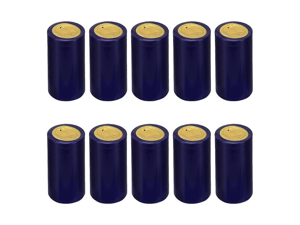 100 Taponeras Termorretráctiles De Plástico Para Botellas De Vino Tinto Con Pestaña Desprendible Y Sellado Perfecto 6.3x3x3cm Azul