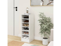 Zapatero | Zapatero de madera blanca Wsd560015 Lovely Home